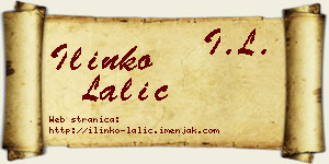 Ilinko Lalić vizit kartica